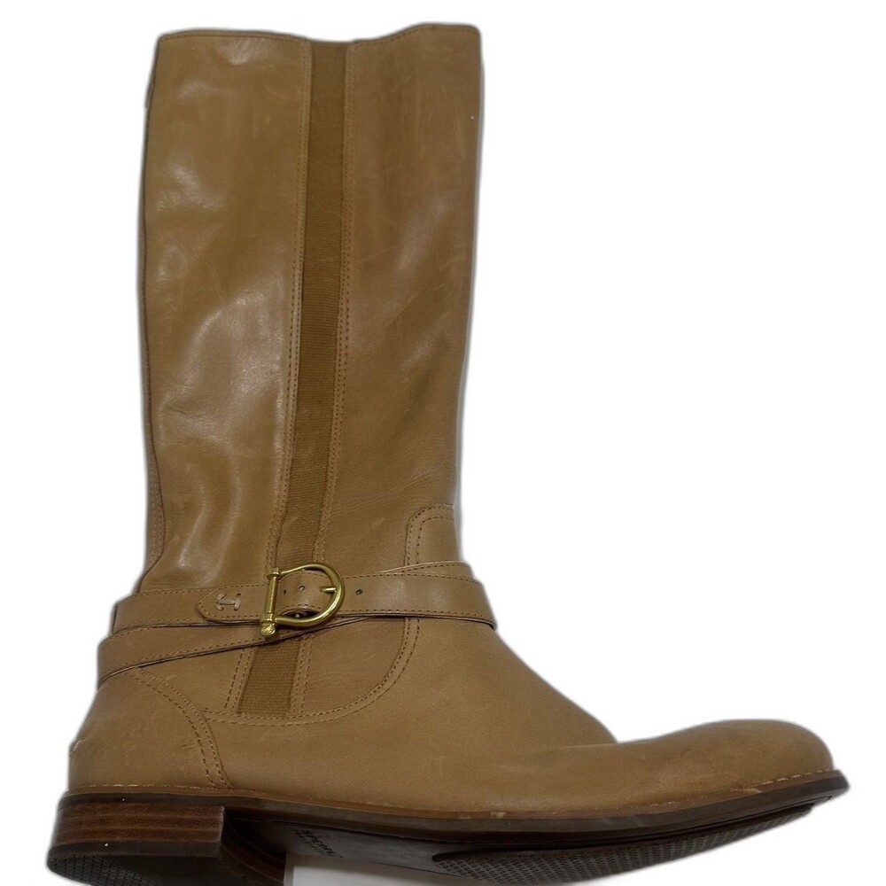 Sperry Light Brown/Tan Genuine Leather Tall Riding Boots Size 8